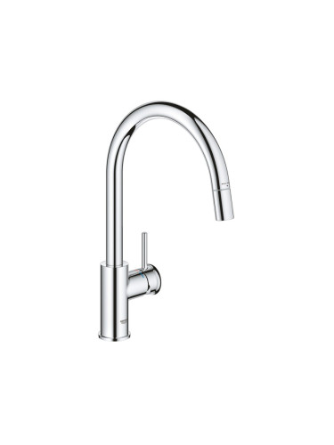 Кухненски смесител с висок издърпващ се чучур GROHE BAUCLASSIC 30573000