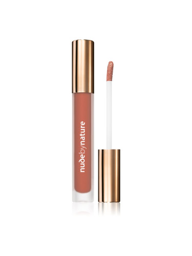 Nude by Nature Satin Liquid Lipstick Кремообразно червило със сатенено покритие цвят 05 Sunkissed 3,75 мл.