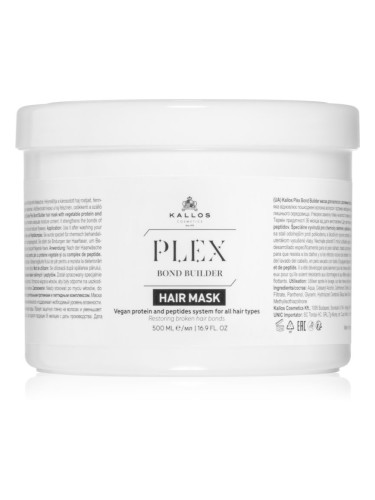 Kallos Plex Hair Mask регенерираща маска за увредена и химически третирана коса 500 мл.