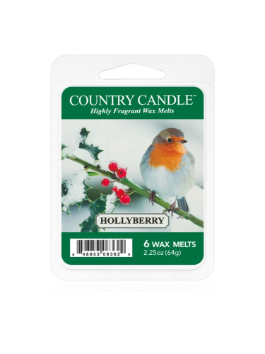 Country Candle Hollyberry восък за арома-лампа 64 гр.