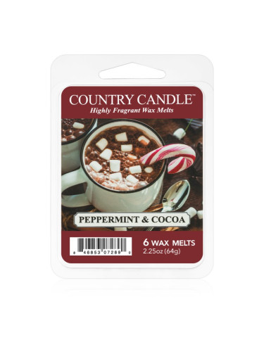 Country Candle Peppermint & Cocoa восък за арома-лампа 64 гр.