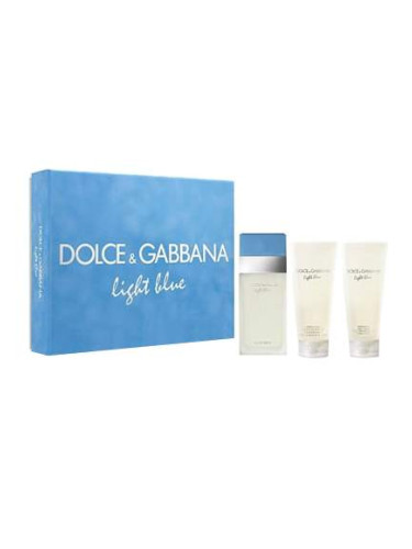 Dolce&Gabbana Light Blue комплект за жени EDT тоалетна вода 100 ml + лосион за тяло 100 ml  +  душ гел 100 ml
