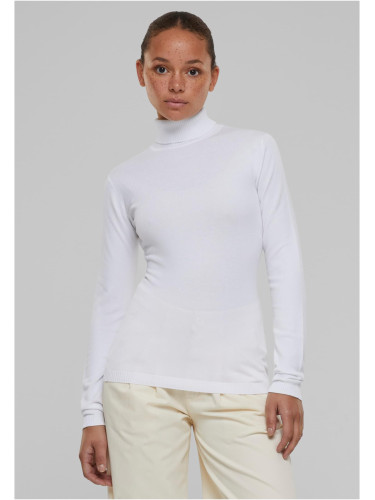 Women's knitted turtleneck white
