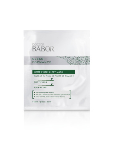 Dr.BABOR Cleanformance Hemp Fiber Sheet Mask Маска за лице дамски  