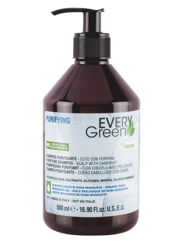 EVERY GREEN Purifying Shampoo - Anti-Dandruff Шампоан за коса дамски 500ml