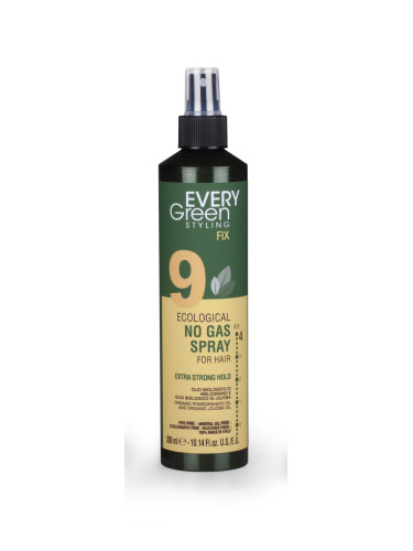 EVERY GREEN 9 Ecological No Gas Spray For Hair - Extra Strong - Ff4 Спрей за коса дамски 300ml