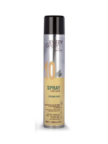 EVERY GREEN 10 Spray For Hair - Strong Hold - Ff3 Спрей за коса дамски 500ml