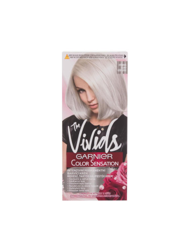 Garnier Color Sensation The Vivids Боя за коса за жени 40 ml Нюанс Silver Blond увредена кутия