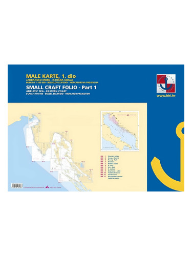 HHI Male Karte Jadransko More/Small Craft Folio Adriatic Sea Eastern Coast Part 1 2022
