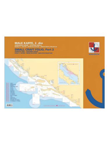 HHI Male Karte Jadransko More/Small Craft Folio Adriatic Sea Eastern Coast Part 2 2022