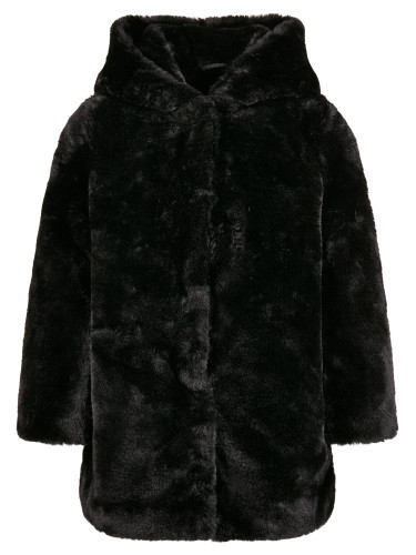 Girls' Teddy Hooded Coat Black