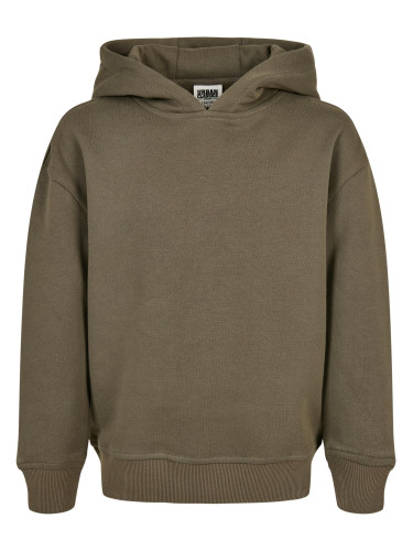 Girl's Organic Hooded Olive