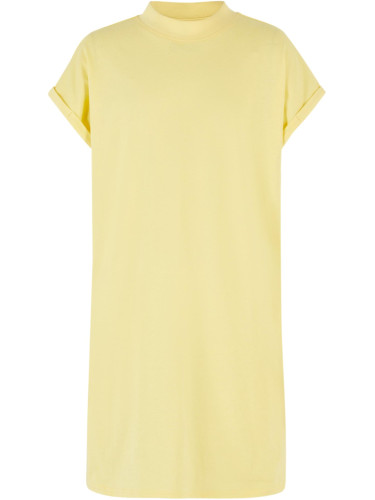 Turtle Extended Shoulder Dress for Girls - Yellow