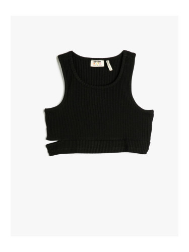 Koton Crop Top Sleeveless Cotton with Window Detail