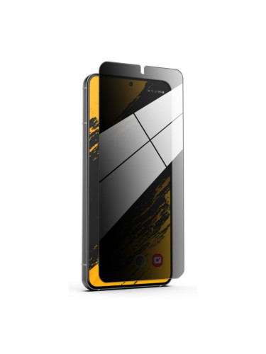 Стъклен протектор за дисплей MBX 5D Full Privacy с цяло лепило, За Samsung Galaxy S24 (S921B), Черен