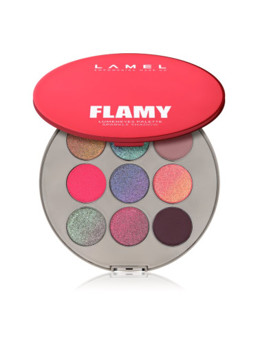 LAMEL Flamy Lumeneyes Palette палитра сенки за очи 9 гр.