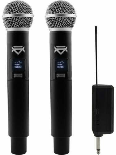 Veles-X Dual Wireless Handheld Microphone Party Karaoke System with Receiver 195 - 211 MHz
