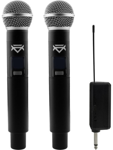 Veles-X Dual Wireless Handheld Microphone Party Karaoke System with Receiver Безжичен комплект 195 - 211 MHz