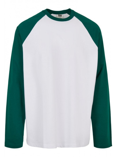 Мъжка блуза с реглан ръкав в бяло и зелен Urban Classics