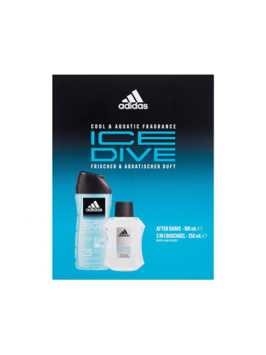 Adidas Ice Dive Подаръчен комплект афтършейв 100 ml + душ гел 250 ml