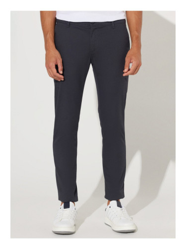 ALTINYILDIZ CLASSICS Men's Smoked Slim Fit Narrow Cut Cotton Flexible Comfortable Dobby Trousers