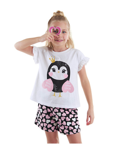 Denokids Sweet Owl Girls Kids T-shirt Shorts Set