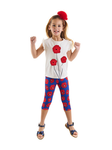 mshb&g Red Poppy Girl Kids T-shirt Leggings Suit