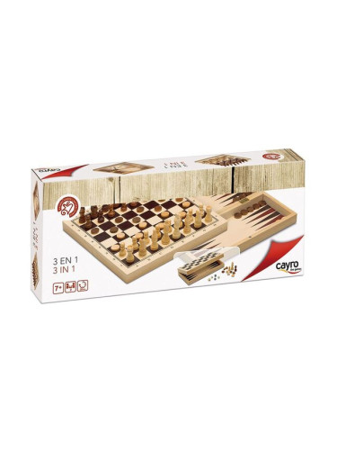 Шах, табла и дама 3 в 1 Cayro