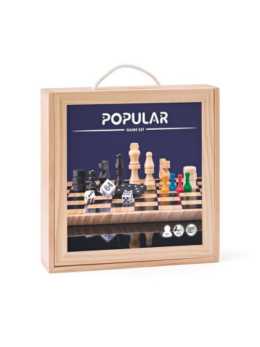 Луксозен комплект с класически настолни игри Popular
