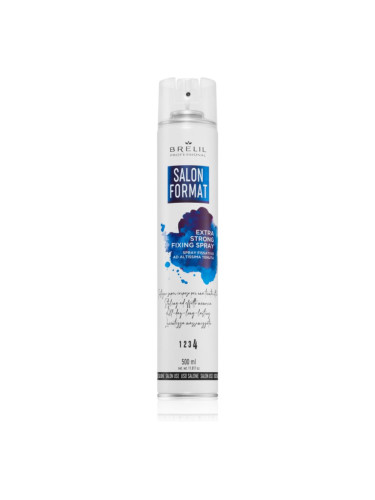 Brelil Professional Salon Format Strong Fixing Spray лак за коса с екстра силна фиксация 500 мл.
