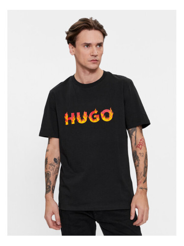 Hugo Тишърт Danda 50504542 Черен Regular Fit