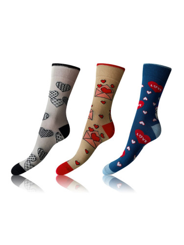 Bellinda 
CRAZY SOCKS 3x - Fun crazy socks 3 pairs - blue - white - red