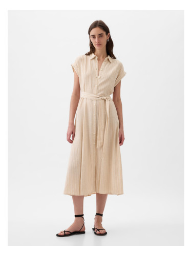 GAP Linen Shirt Midi Dress - Ladies