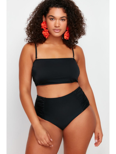 Trendyol Curve Black High Waist Compression Bikini Bottom