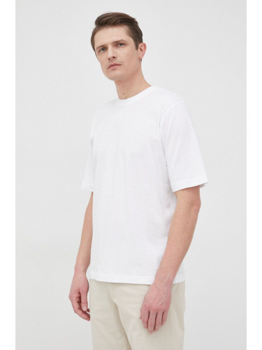 Памучна тениска Resteröds в бяло с изчистен дизайн