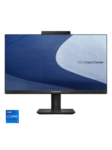 All in One компютър Asus ExpertCenter E5 24 AiO E5402WHAK-BA405M, осемядрен Intel Core i7-11700B 3.2/4.8GHz, 23.8" (60.45cm) Full HD IPS Anti-Glare дисплей, (HDMI), 16GB DDR4, 1TB HDD, 512GB SSD NVMe, 1x Thunderbolt 4, No OS