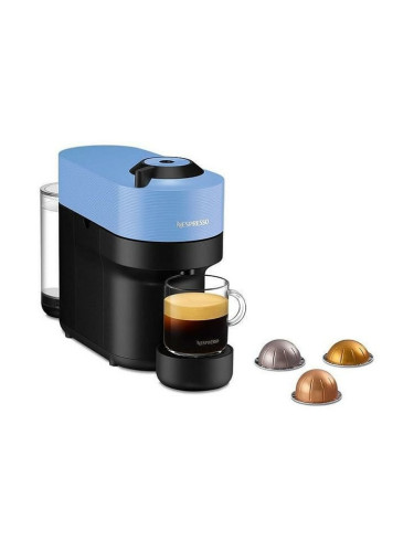 Кафемашина на капсули NESPRESSO VERTUO POP, 1500W, енергиен клас А+, 5 дължини на кафето, 30 мин. време за загряване, синя