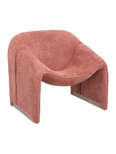 Кресло букле розов цвят