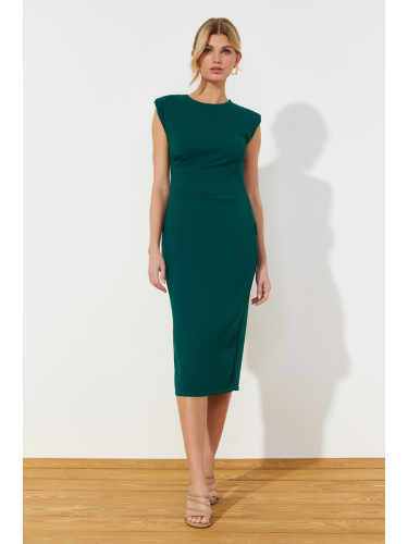 Trendyol Green Fitted Midi Pencil Skirt Woven Dress