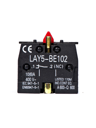 Контактен блок LAY5-BE102, 10A/400VAC, SPST-NC