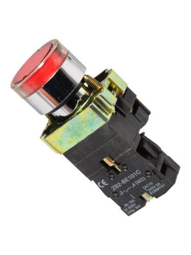 Панелен превключвател, бутон, ф22mm, 10A/240VAC, 2 позиции, SPST, LAY5-BW3471