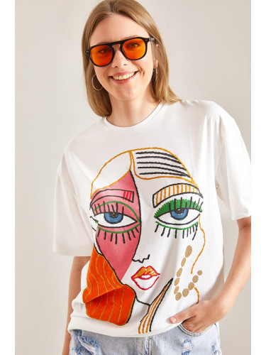 Women's T-shirt Bianco Lucci