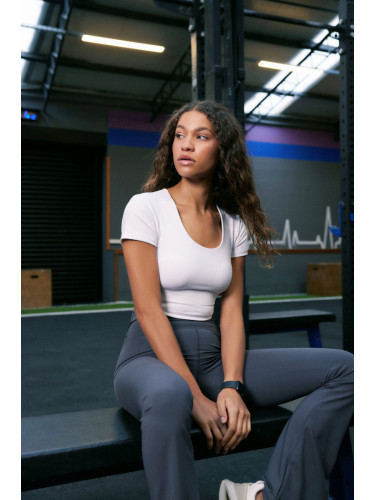 Trendyol White 2 Layer Padded Sports Bra Crop Knitted Sports Top/Blouse