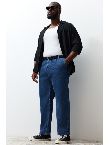 Trendyol Indigo Wide Cut Plus Size Jeans
