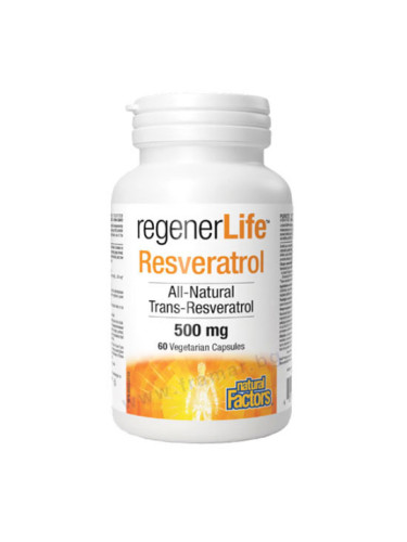 РЕГЕНЕРЛАЙФ РЕСВЕРАТРОЛ капсули 500 мг * 60 НАТУРАЛ ФАКТОРС