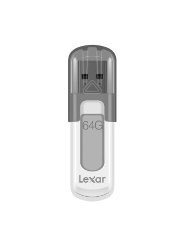 Памет 64GB USB Flash Drive, Lexar JumpDrive V100, USB 3.0, сива