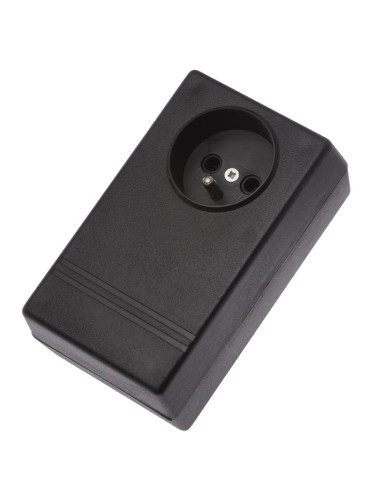 Кутия Z27, полистирен, черна, 120x71x45mm, за мрежов щепсел 230V
