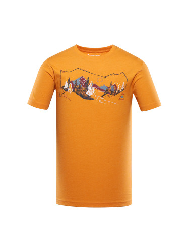 Orange men's quick-drying brindle T-shirt ALPINE PRO Asp