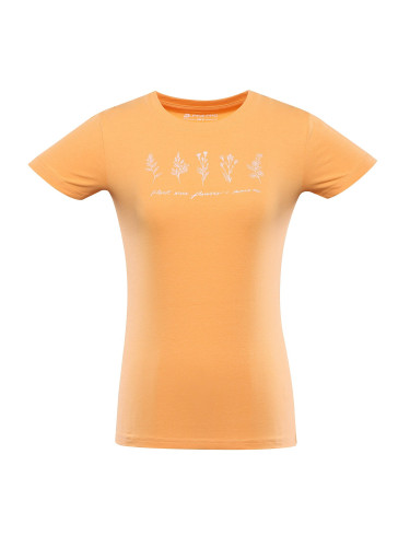 Women's cotton T-shirt ALPINE PRO NORDA peach variant pb