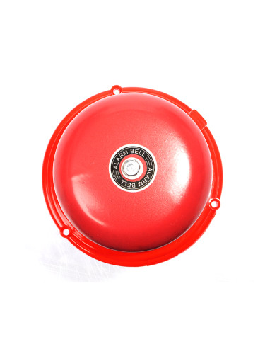 Звънец, пожароизвестителен, 220VAC, 4" (Ф100 mm), 98 dB, червен